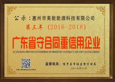 2018年重信用守合同證書